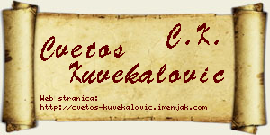 Cvetoš Kuvekalović vizit kartica